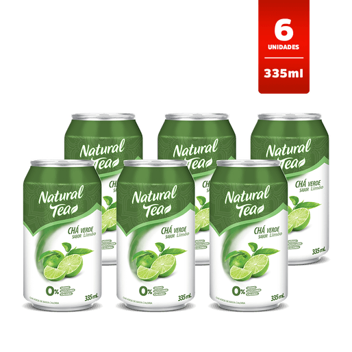 Chá Verde C/ Limão Natural Tea 335Ml - Pack 6 unidades