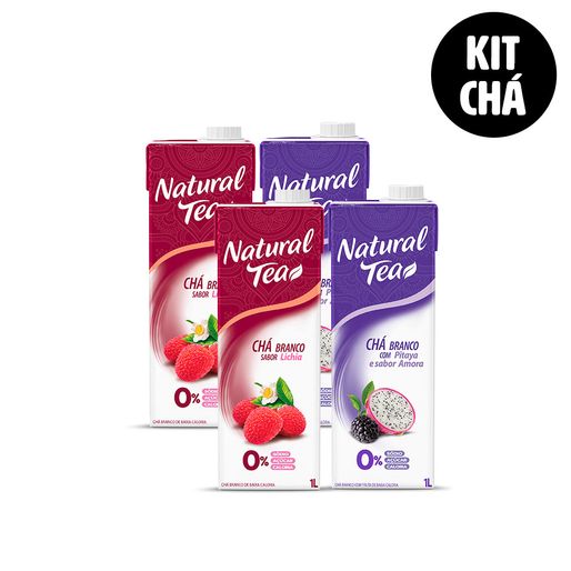 Kit Chá Natural Tea 1L - Lichia E Pitaya