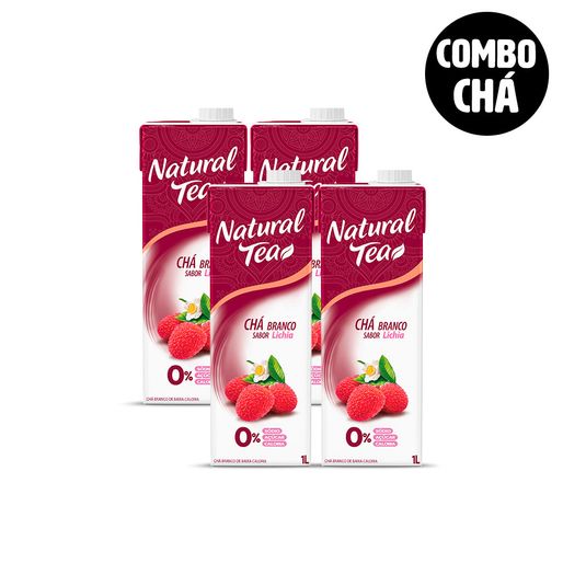 Combo Chá Lichia Natural Tea 1L - 4 Unidades